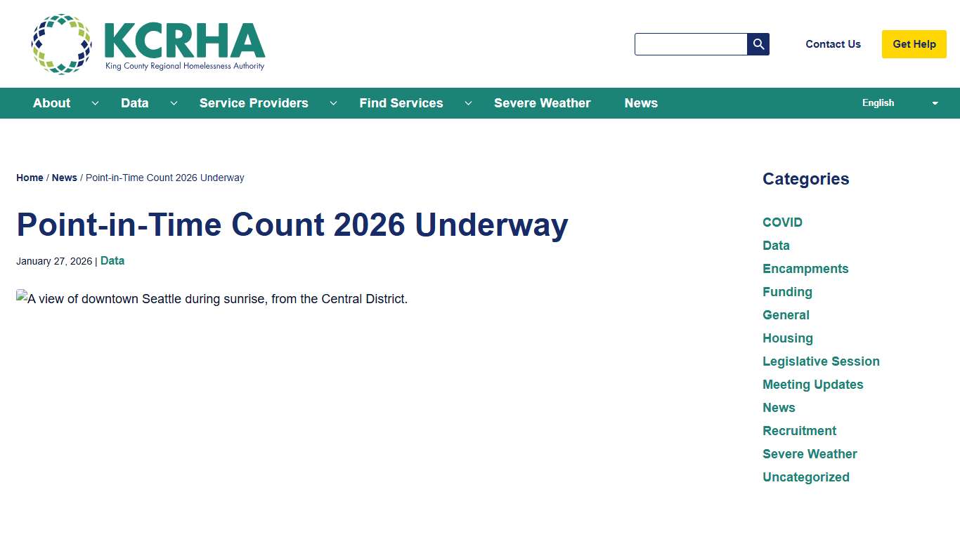 Point-in-Time Count 2026 Underway  - KCRHA