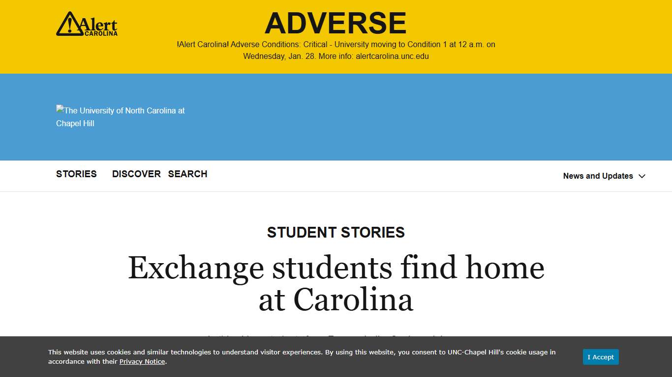 Exchange students find home at Carolina UNC-Chapel Hill